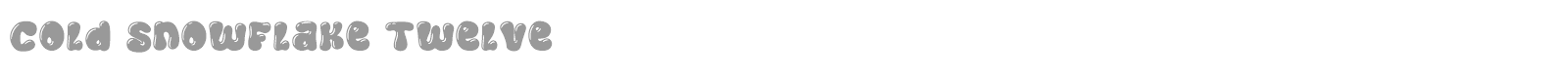 Cold Snowflake font preview