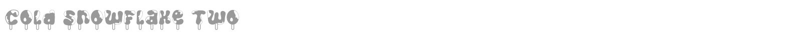 Cold Snowflake font preview