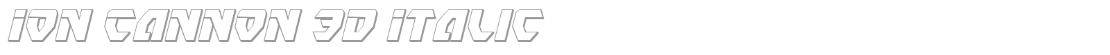 Ion Cannon font preview