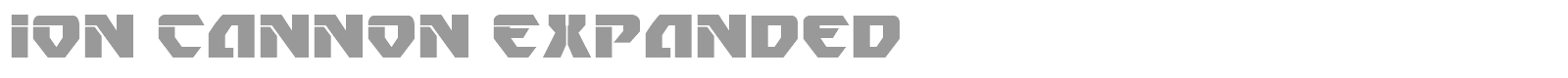 Ion Cannon font preview
