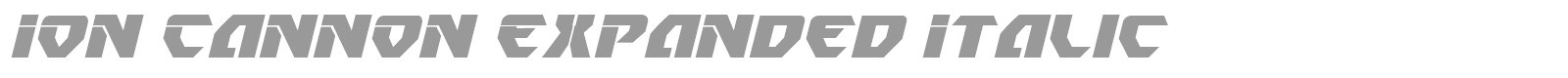 Ion Cannon font preview