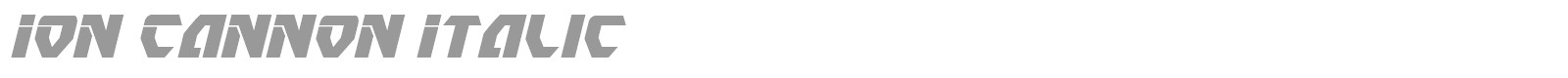 Ion Cannon font preview