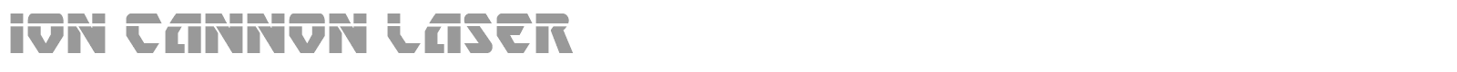 Ion Cannon font preview