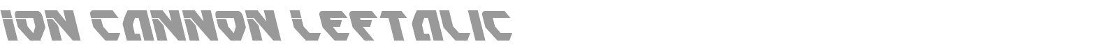 Ion Cannon font preview