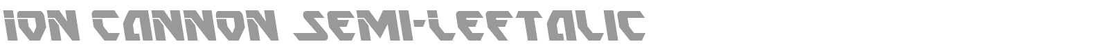 Ion Cannon font preview