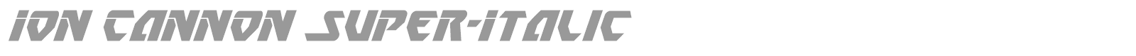 Ion Cannon font preview