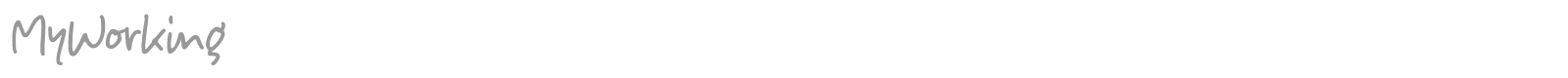 My Working font preview