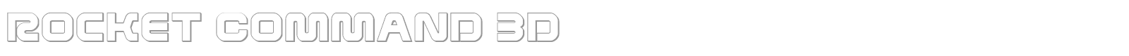 Rocket Command font preview