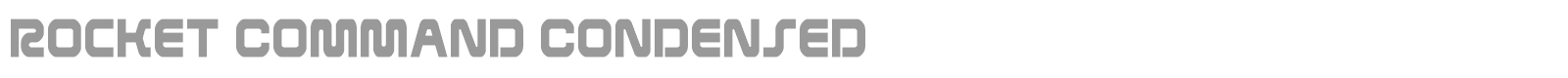 Rocket Command font preview