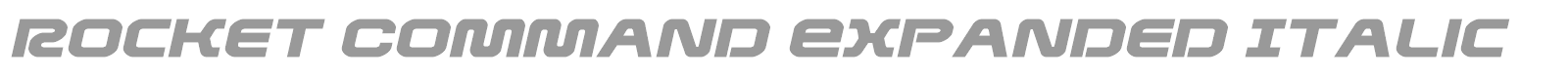 Rocket Command font preview