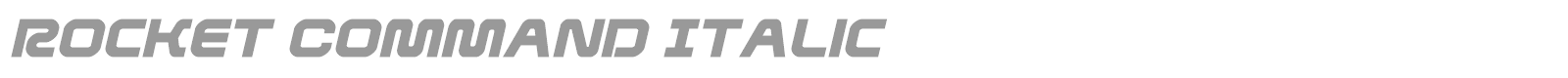 Rocket Command font preview