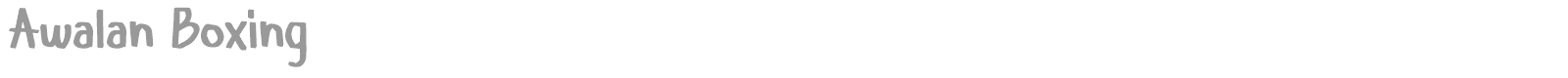 Awalan Boxing font preview