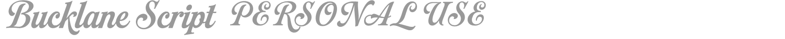 Bucklane Script font preview