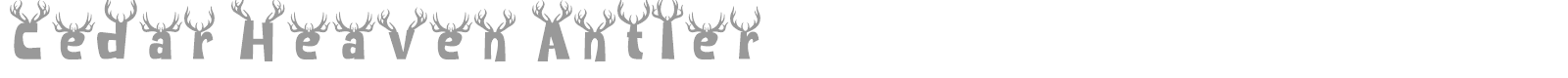 Cedar Heaven font preview
