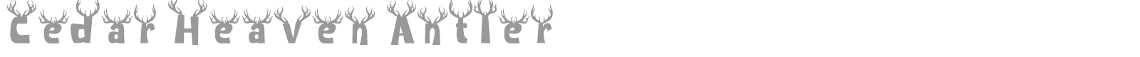 Cedar Heaven font preview