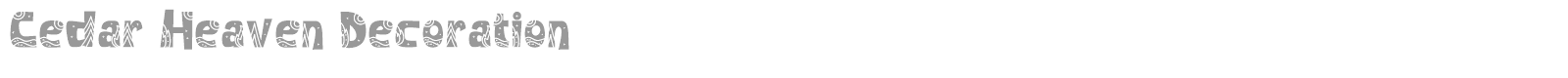 Cedar Heaven font preview