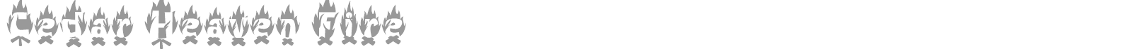 Cedar Heaven font preview