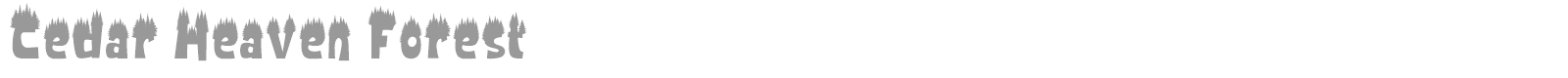 Cedar Heaven font preview