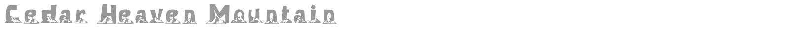 Cedar Heaven font preview