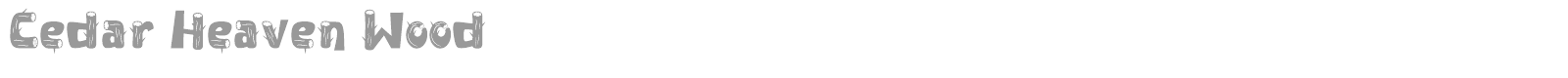 Cedar Heaven font preview
