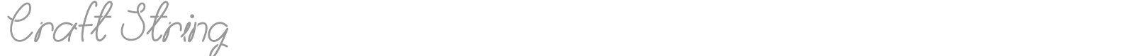 Craft String font preview