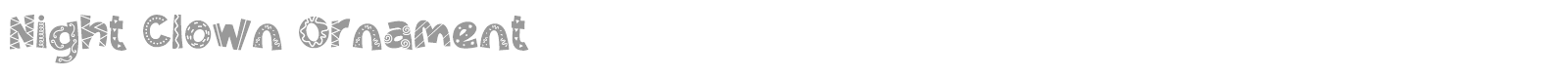 Night Clown font preview