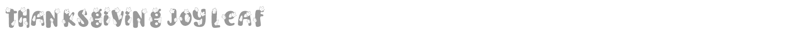 Thanksgiving Joy font preview