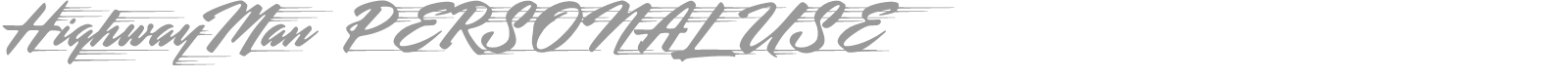 Highway Man font preview