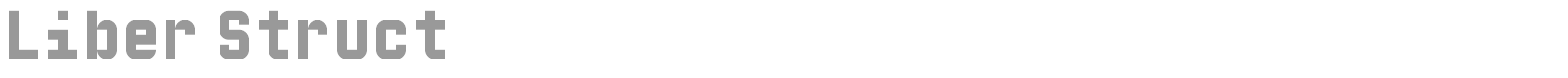 Liber Struct font preview