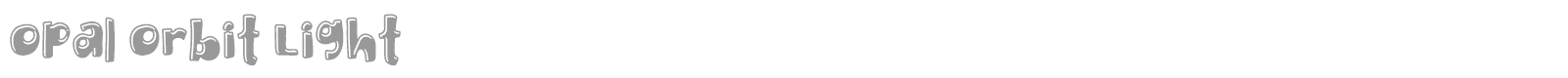 Opal Orbit font preview