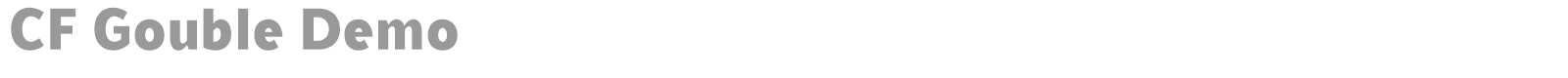 CF Gouble font preview