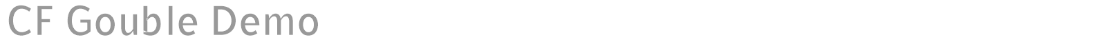 CF Gouble font preview