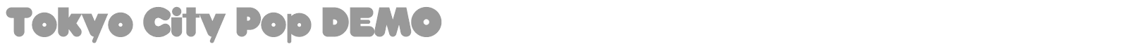 Tokyo City Pop font preview