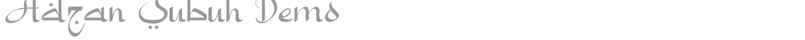 Adzan Subuh font preview