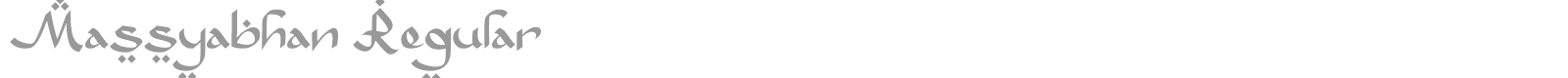 Massyabhan font preview