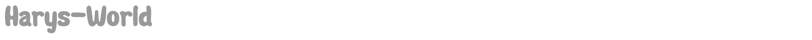 Harys World font preview