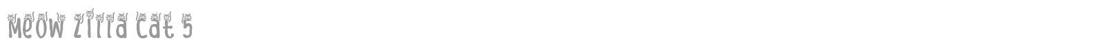 Meow Zilla font preview