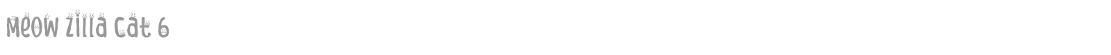 Meow Zilla font preview