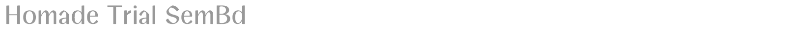 Homade font preview