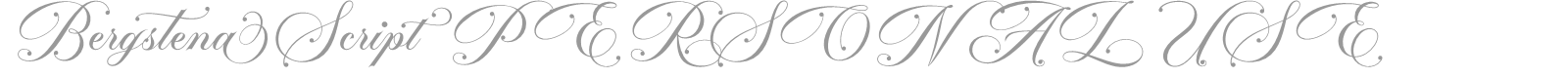 Bergstena Script font preview