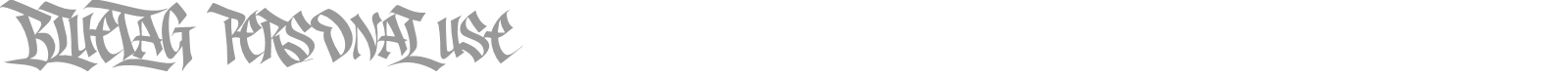 Bluetag font preview