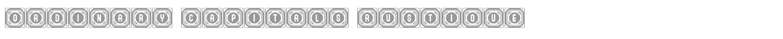 Ordinary Capitals font preview