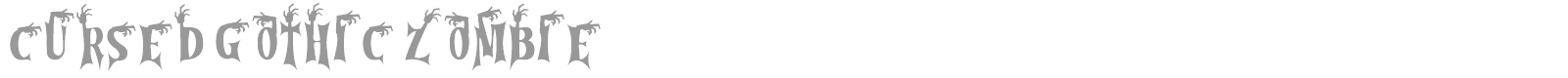Cursed Gothic font preview