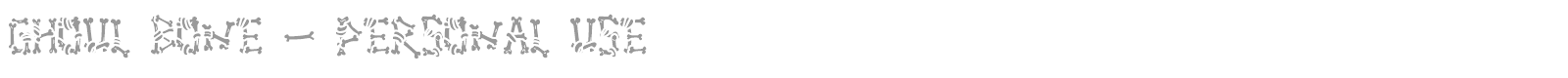 Ghoul Bone font preview