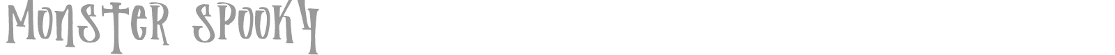 Monster Spooky font preview