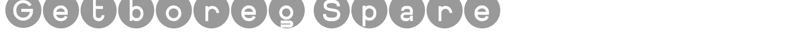 Getboreg Spare font preview