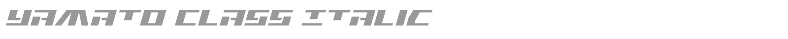 Yamato Class font preview