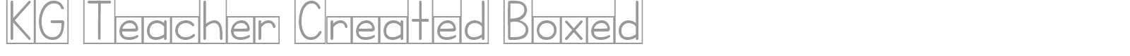 KG Teacher Created font preview