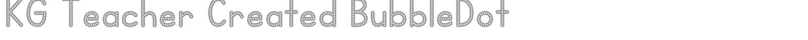 KG Teacher Created font preview