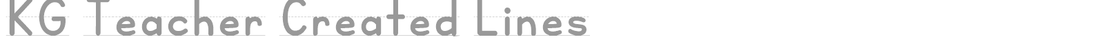 KG Teacher Created font preview
